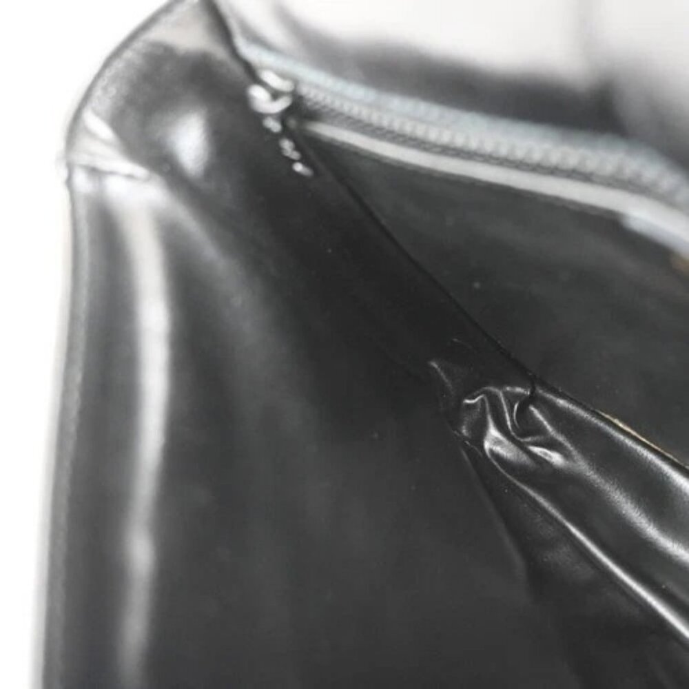CELINE Logo Shoulder Bag Leather Black GHW Italy 66EG237 - Picture 12 of 15